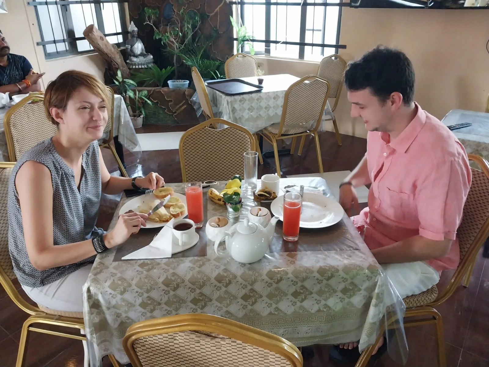People seated together in a common area